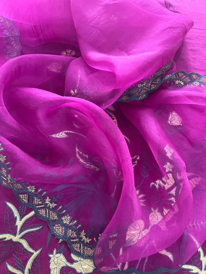 Exclusive Gold Applique Work