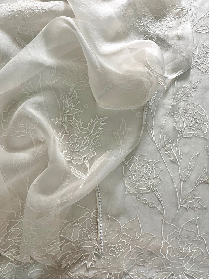  Organza Applique Work