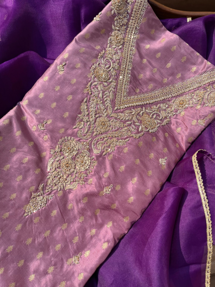 Zardozi Handwork Banarasi Silk Set