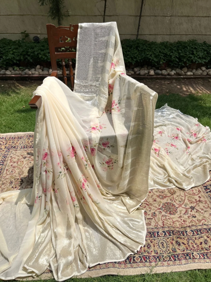 SITAARA ~ Floral Sequins Saree