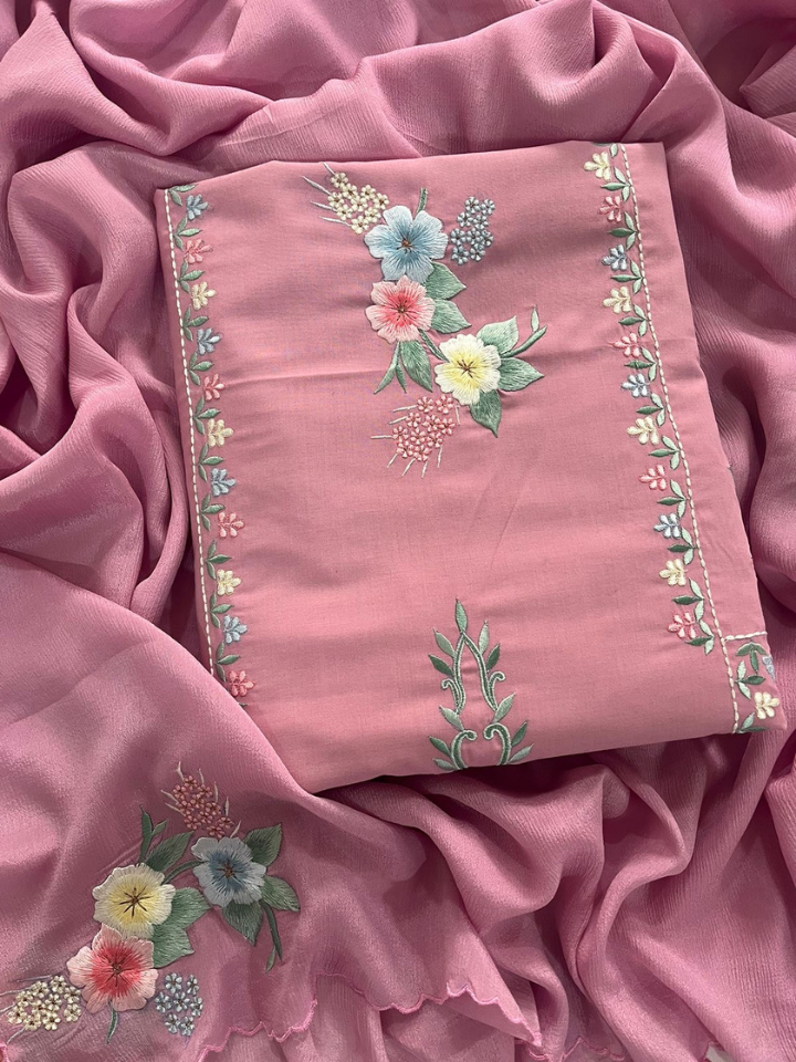 Floral Thread Aari Embroidery