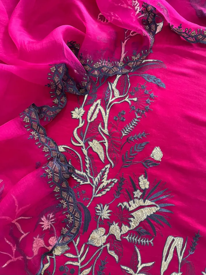 Exclusive Gold Appliqué Work
